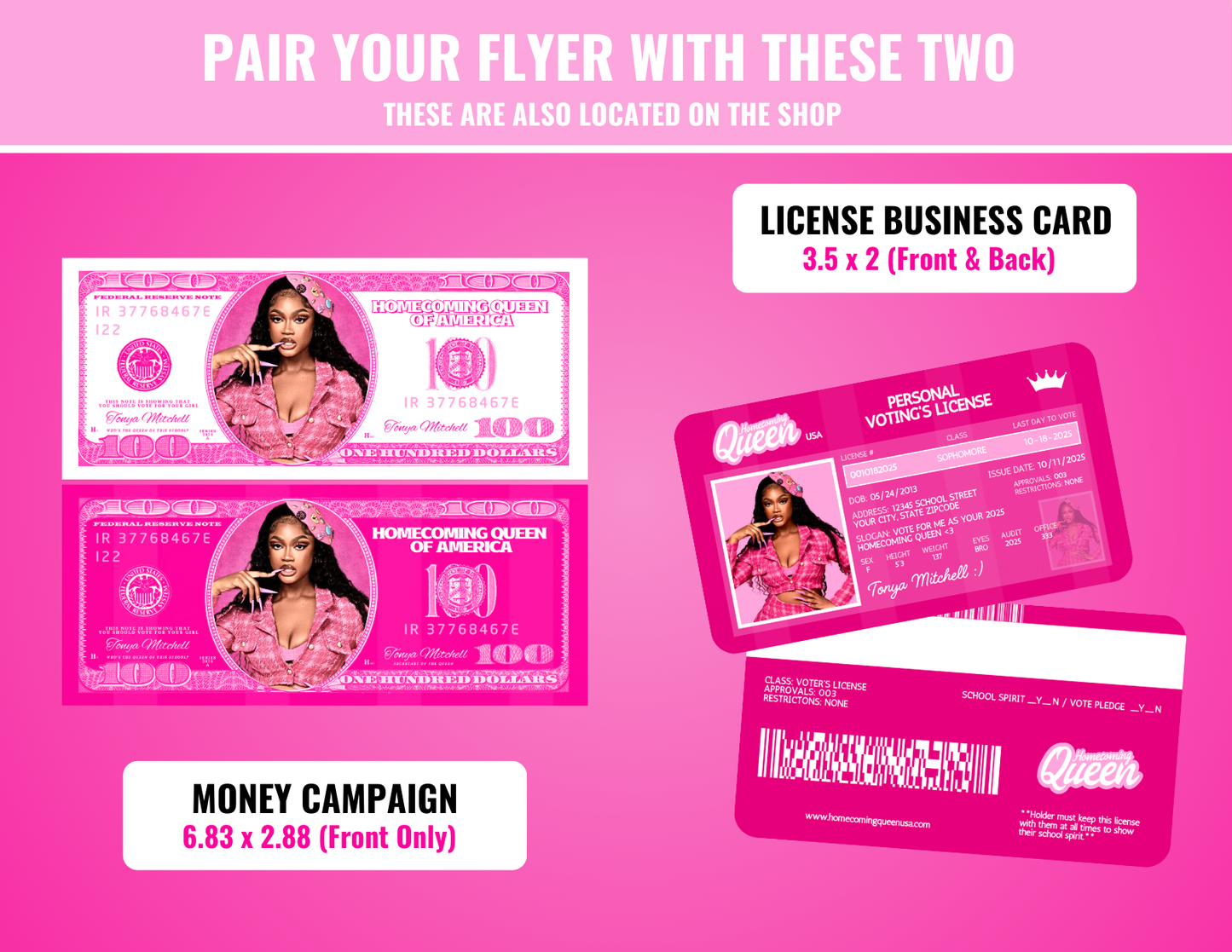 Homecoming Flyer | Customizable DIY HOCO Flyer | Front + Back Flyer | Limited Edition Flyer