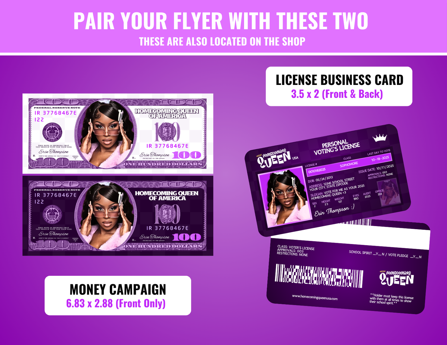 Homecoming Flyer | Customizable DIY HOCO Flyer | Front + Back Flyer | Limited Edition Flyer