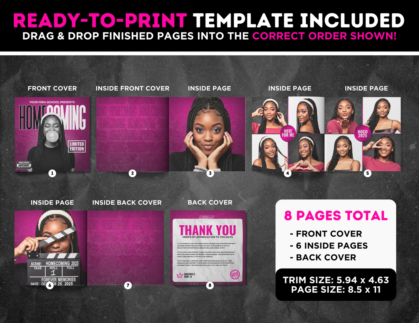 Homecoming CD Album | Customizable DIY HOCO CD Album | Limited Edition Album