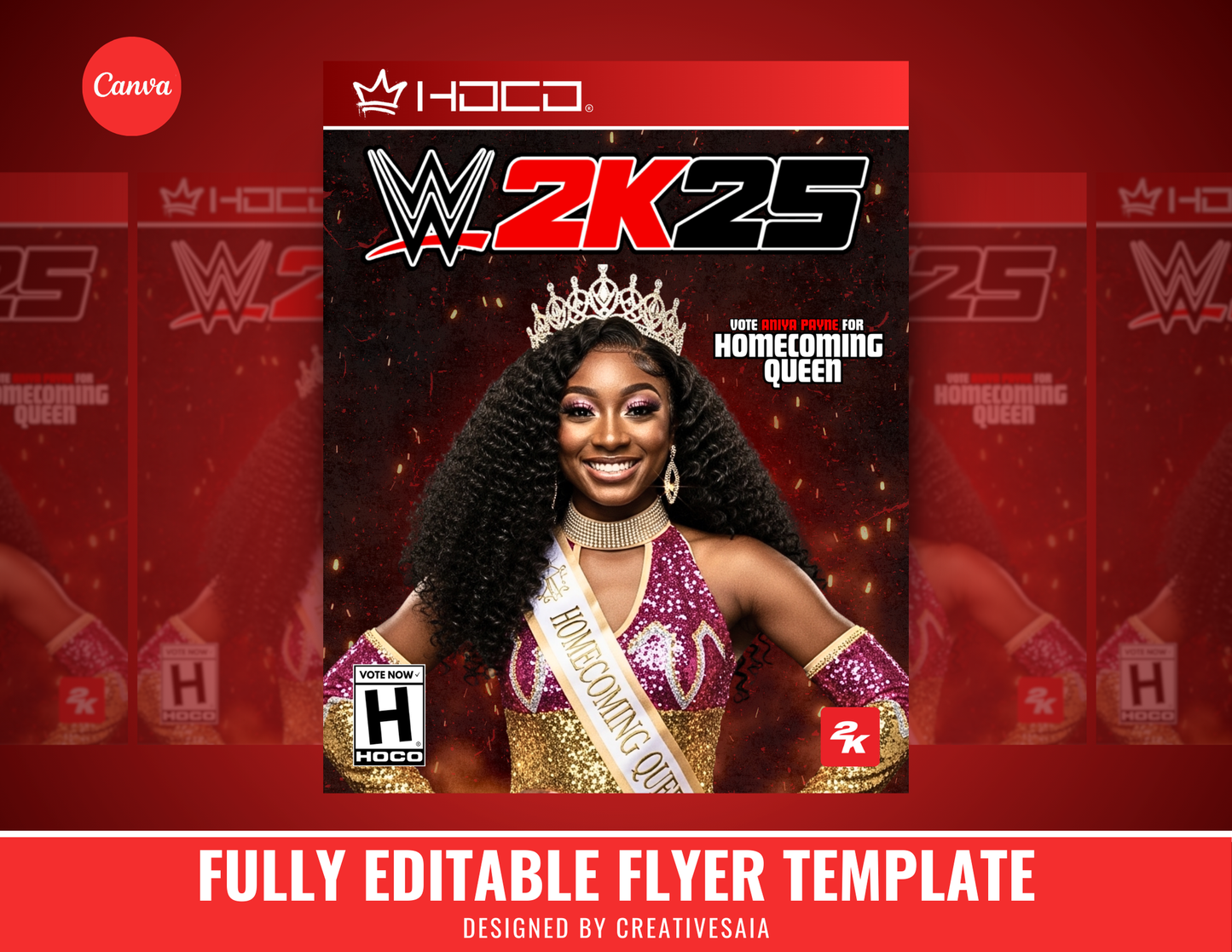 Homecoming Flyer | Customizable DIY HOCO Flyer | Wrestling Flyer