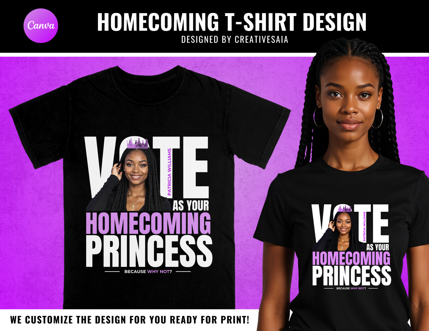 Homecoming T-Shirt Design | We Customize For You | Sublimation, DTF, DTG