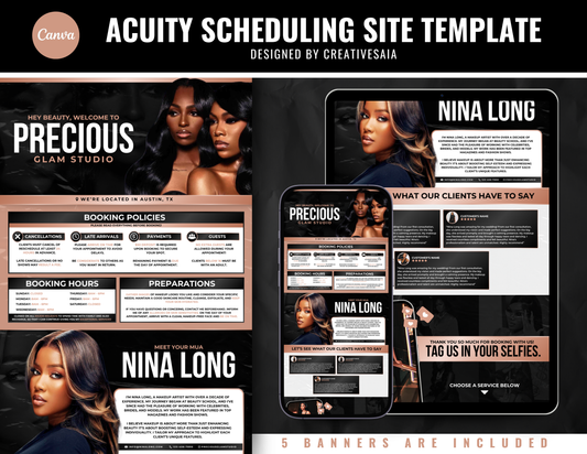 Beauty Acuity Scheduling Template | Customizable DIY Acuity Site