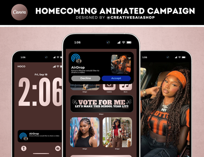 Homecoming Animated Campaign | Customizable DIY Campaign | Airdrop