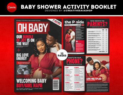 Baby Shower Activity Booklet | Customizable DIY Booklet | XXL Inspired