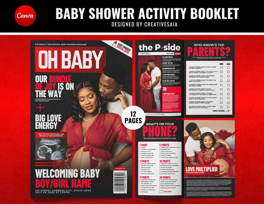 Baby Shower Activity Booklet | Customizable DIY Booklet