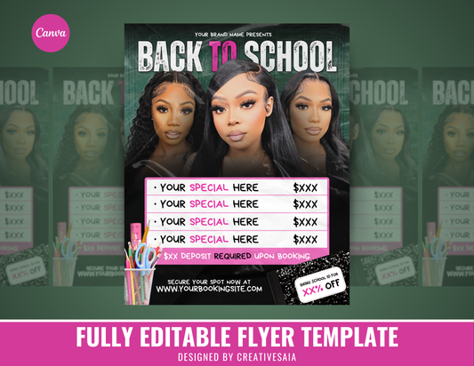 Back To School Flyer | Customizable DIY Business Flyer