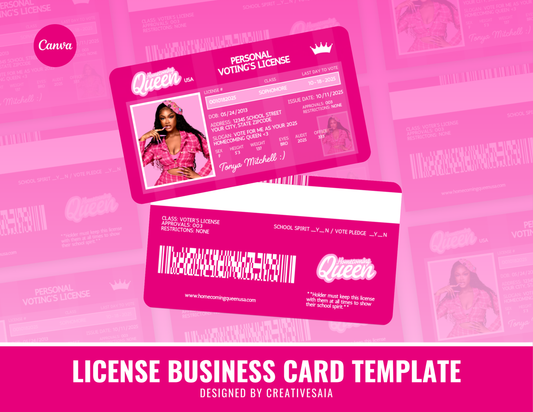 Homecoming License Card | Customizable DIY HOCO Card