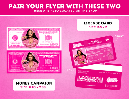 Homecoming Flyer | Customizable DIY HOCO Flyer | Front + Back | Limited Edition | Barbie Themed