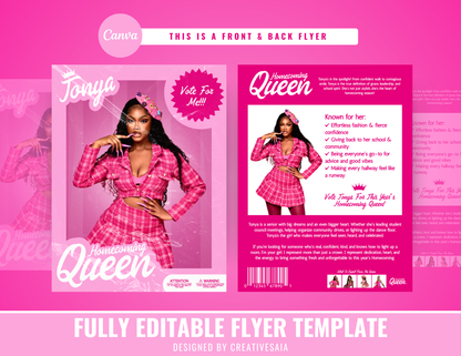 Homecoming Flyer | Customizable DIY HOCO Flyer | Front + Back Flyer | Limited Edition Flyer