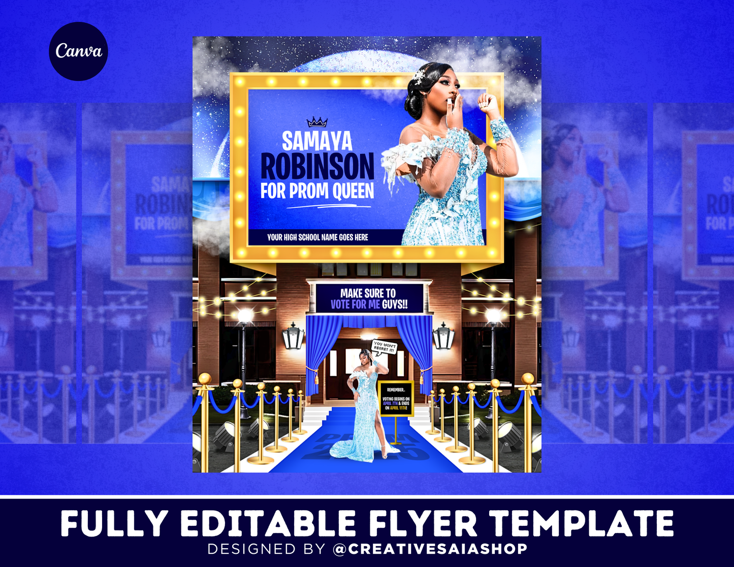 Prom Queen Flyer | Customizable DIY Prom Flyer