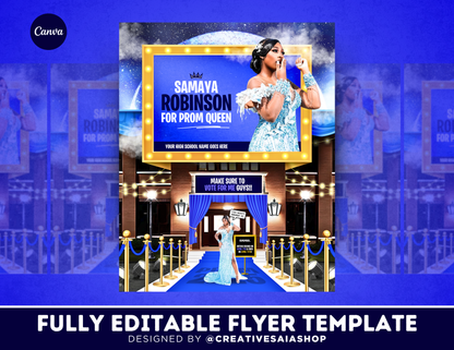 Prom Queen Flyer | Customizable DIY Prom Flyer