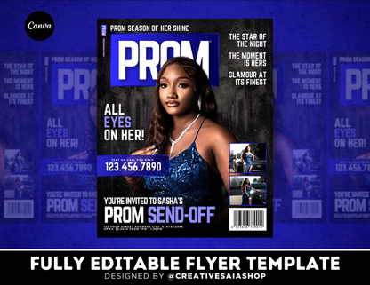 Prom Send Off Flyer | Customizable DIY Invitation Flyer | XXL Inspired