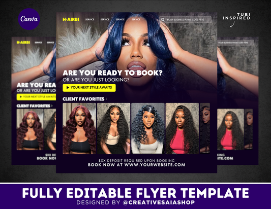 Booking or Looking Flyer | Customizable DIY Booking Flyer | Tubi Inspired | Brand Marketing