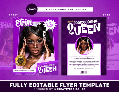 Homecoming Flyer | Customizable DIY HOCO Flyer | Front + Back | Limited Edition | Bratz Themed