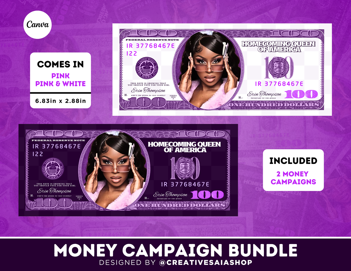Homecoming Money Campaign | Customizable DIY HOCO Money | Bratz Themed