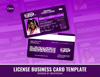 Homecoming License Card | Customizable DIY HOCO Card