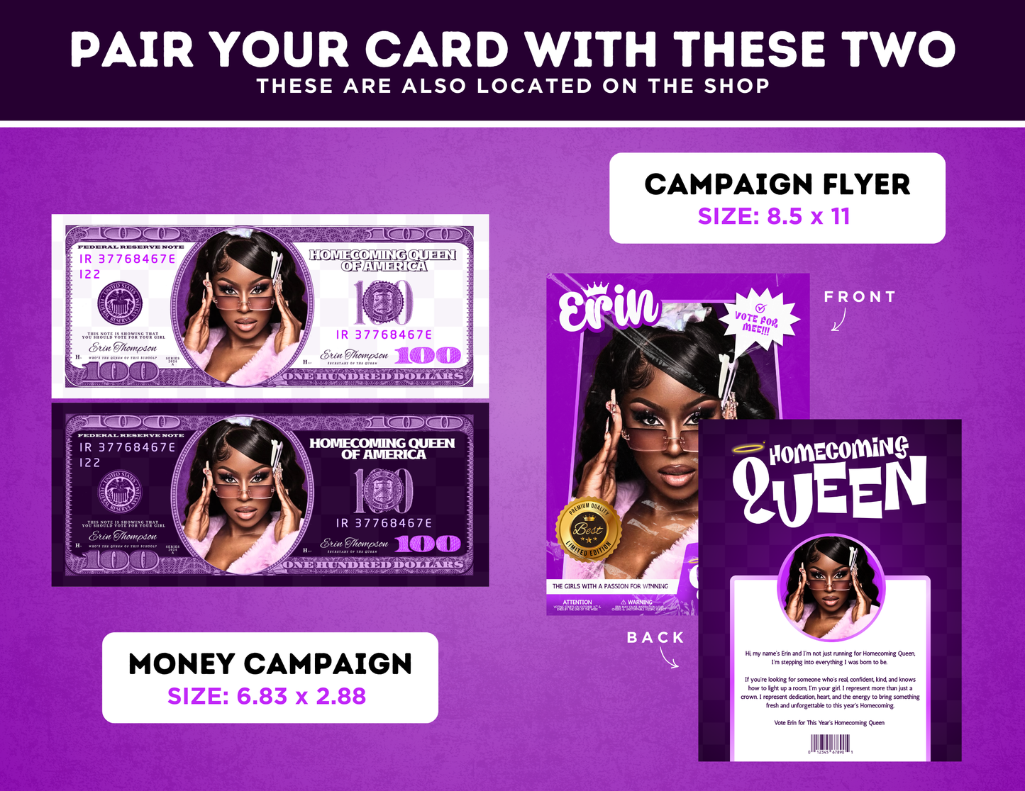 Homecoming License Card | Customizable DIY HOCO Card | Bratz Themed