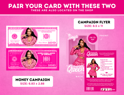 Homecoming License Card | Customizable DIY HOCO Card | Barbie Themed