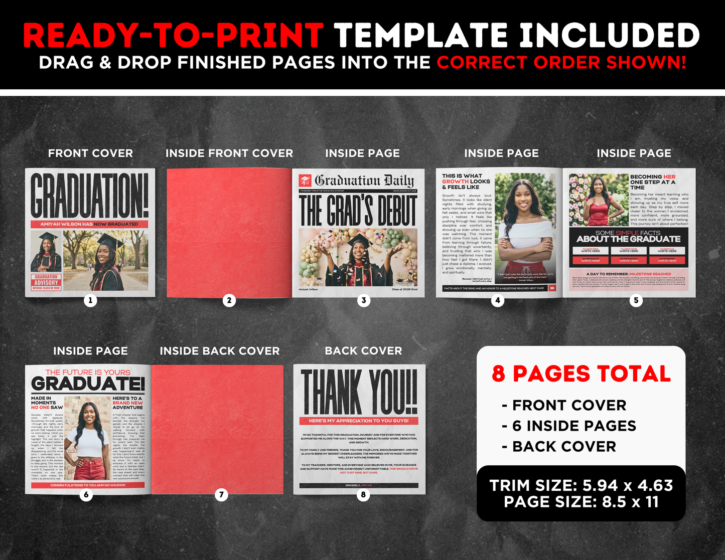 Graduation CD Album | Customizable DIY Grad CD Album | Limited Edition Album