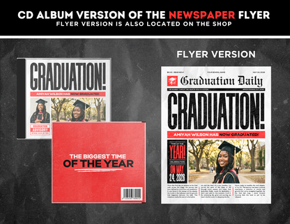 Graduation CD Album | Customizable DIY Grad CD Album | Limited Edition Album