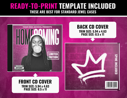 Homecoming CD Album | Customizable DIY HOCO CD | Limited Edition Album