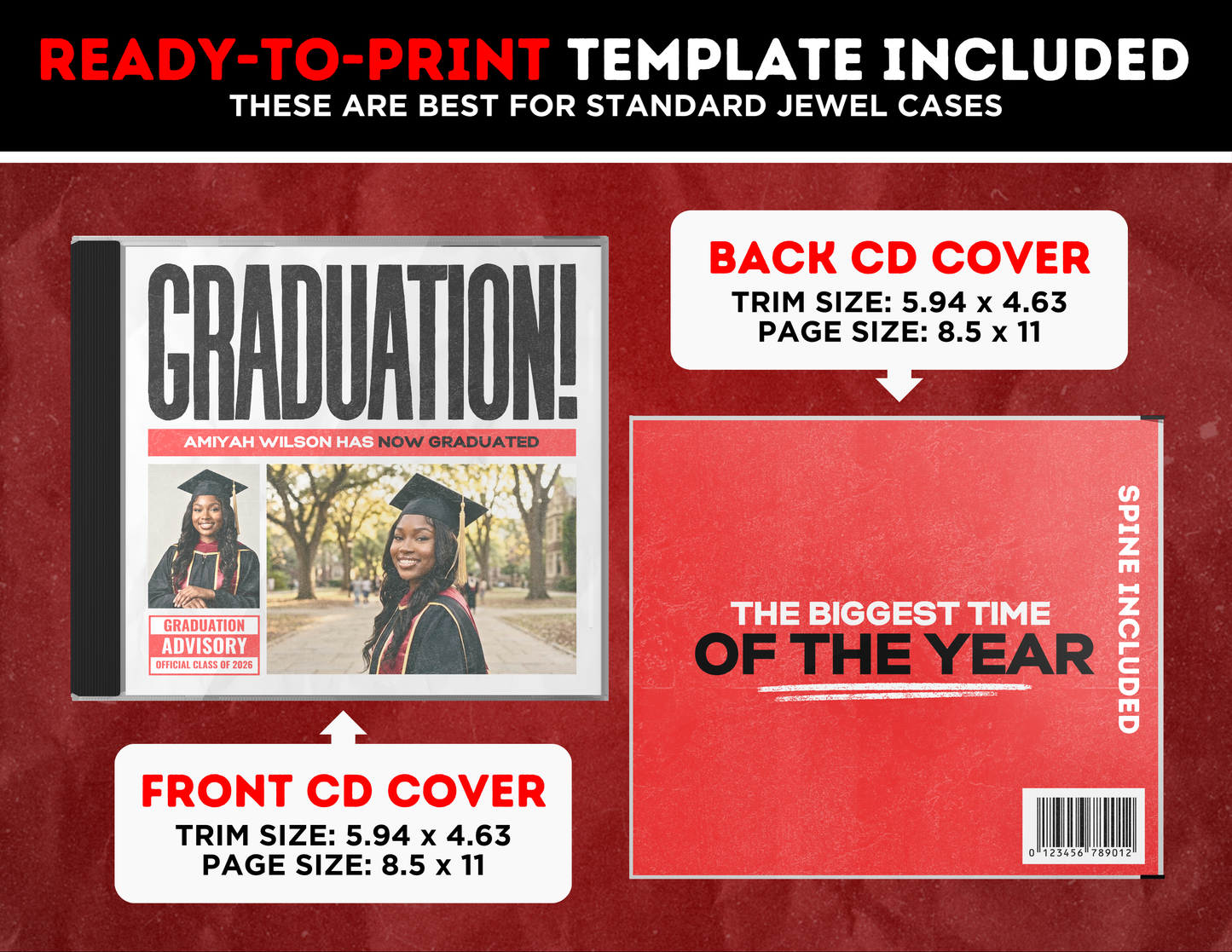 Graduation CD Album | Customizable DIY Grad CD Album | Limited Edition Album
