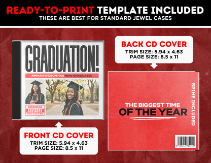 Graduation CD Album | Customizable DIY Grad CD Album | Limited Edition Album
