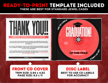 Graduation CD Album | Customizable DIY Grad CD Album | Limited Edition Album