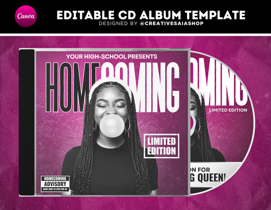 Homecoming CD Album | Customizable DIY HOCO CD Album | Limited Edition Album