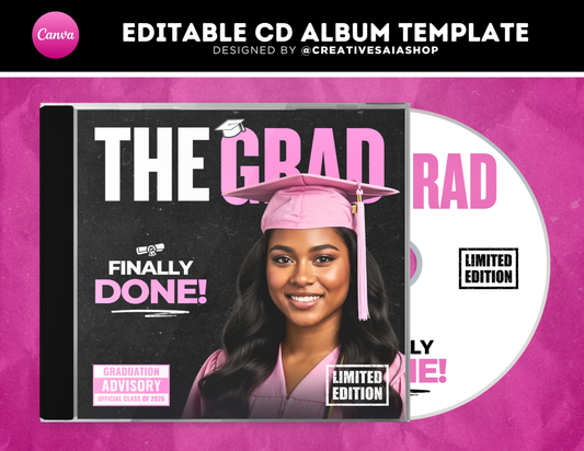 Graduation CD Album | Customizable DIY Grad CD Album | Limited Edition Album