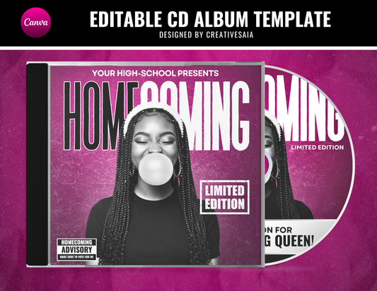 Homecoming CD Album | Customizable DIY HOCO CD | Limited Edition Album