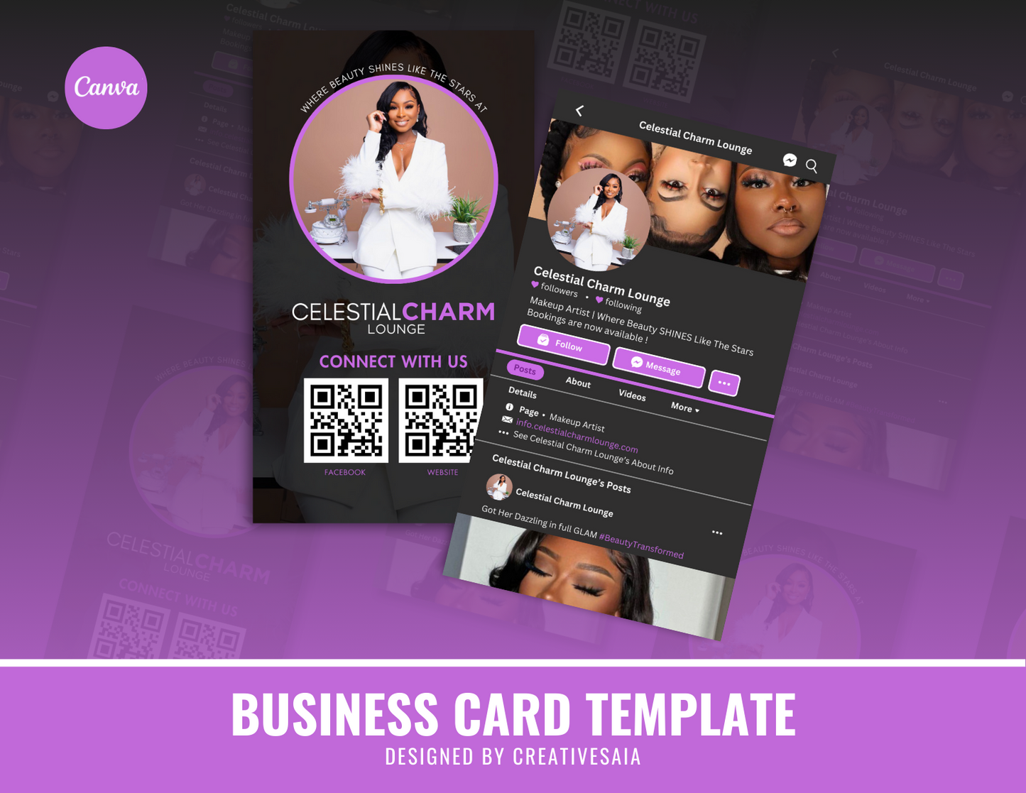 Facebook Themed Business Card | Customizable DIY Business Card