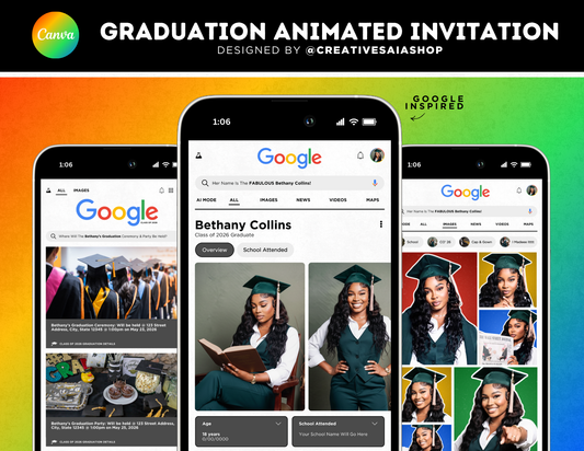 Graduation Animated Invitation | Customizable DIY Invitation | Search Engine | Google Inspired