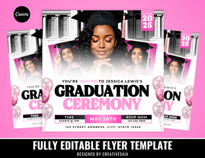 Graduation Flyer | Customizable DIY Invitation Flyer