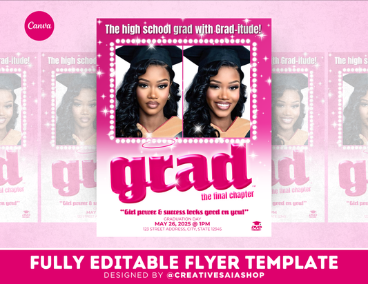 Graduation Flyer | Customizable DIY Invitation Flyer | Movie Poster Flyer | Bratz Movie Inspired