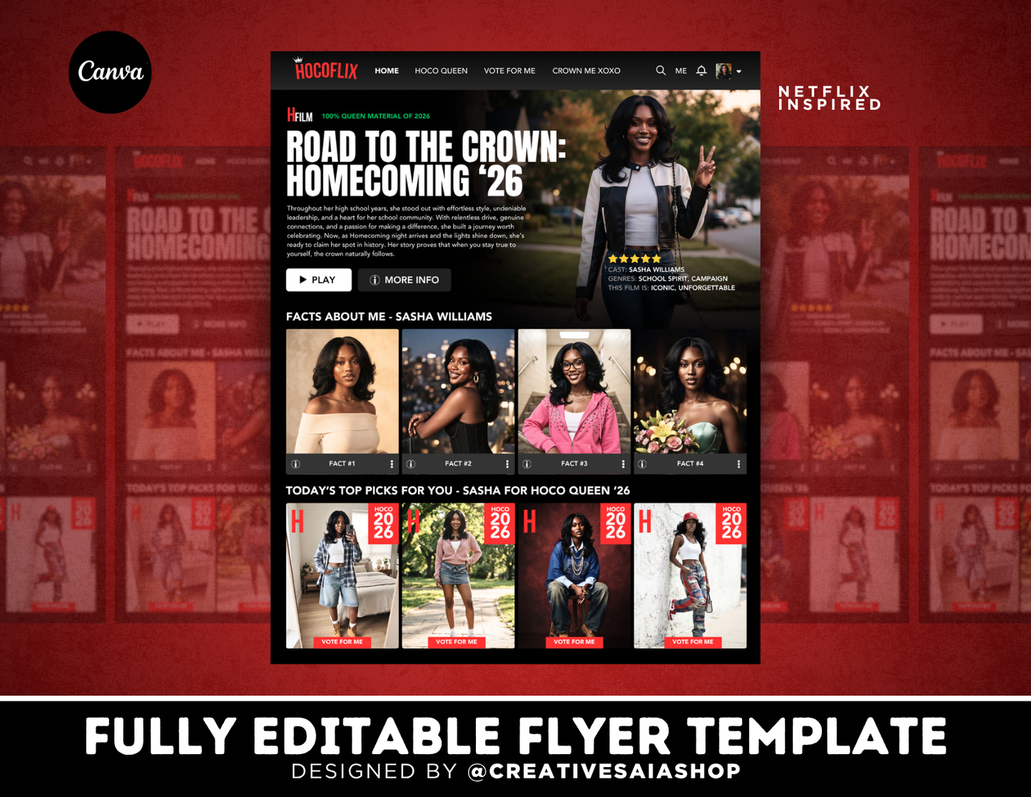 Homecoming Flyer | Customizable DIY HOCO Flyer | Netflix Inspired
