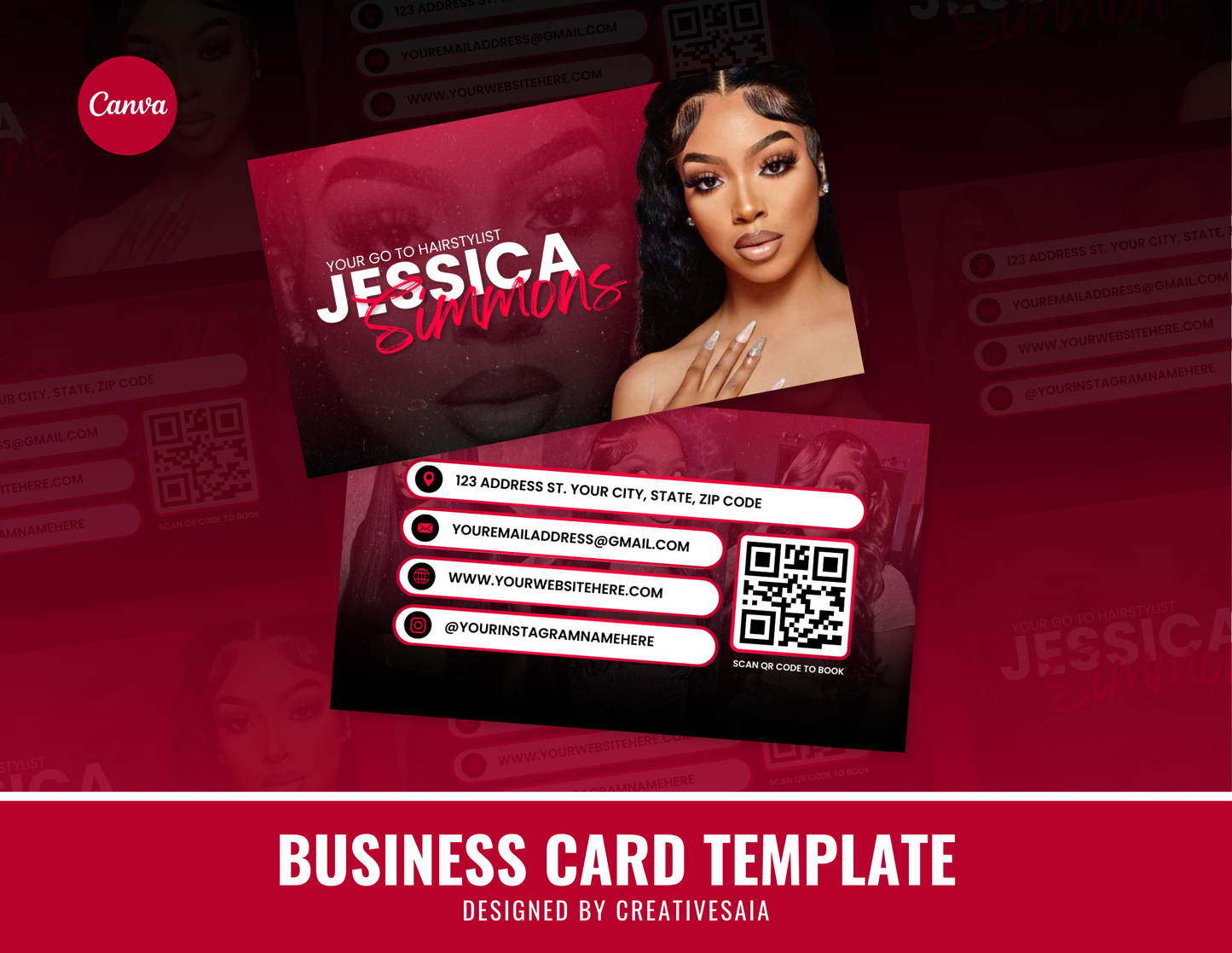 Hairstylist Business Card | Customizable DIY Business Card