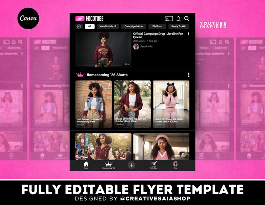 Homecoming Flyer | Customizable DIY HOCO Flyer | YouTube Inspired