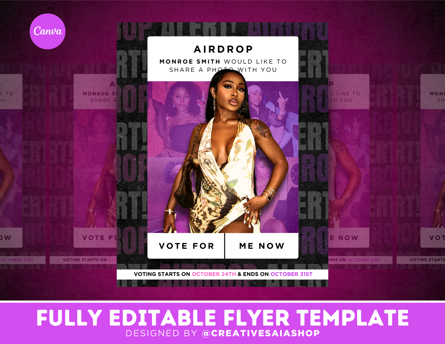 Homecoming Flyer | Customizable DIY HOCO Flyer | iPhone Airdrop Inspired