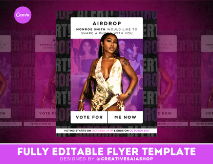 Homecoming Flyer | Customizable DIY HOCO Flyer | iPhone Airdrop Inspired