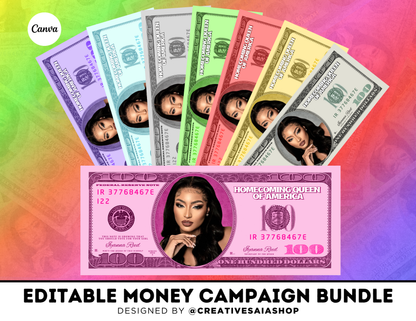 Homecoming Money Campaign | Customizable DIY HOCO Money | 11 Colors Included