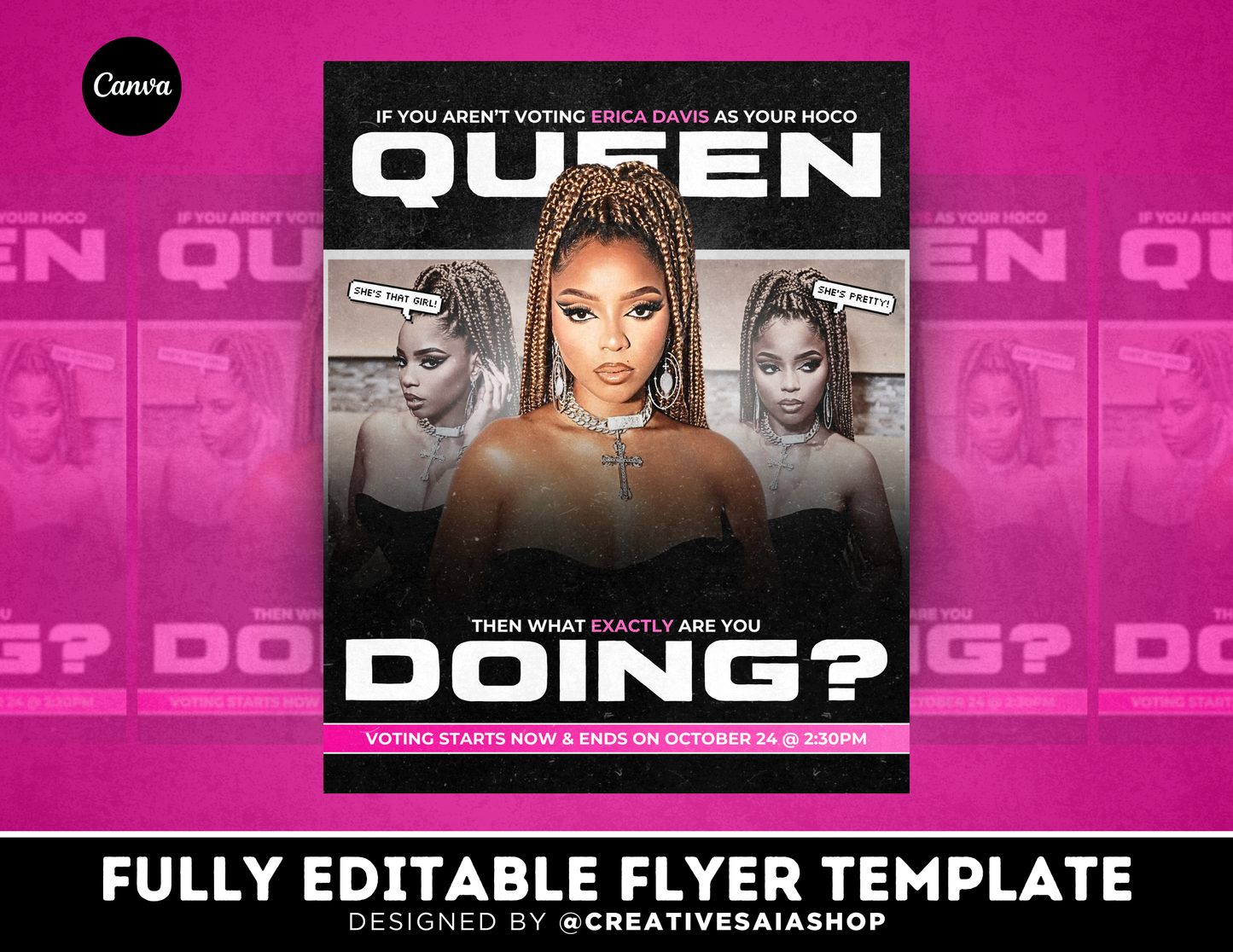 Homecoming Flyer | Customizable DIY HOCO Flyer | Picture Flyer