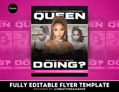 Homecoming Flyer | Customizable DIY HOCO Flyer | Picture Flyer