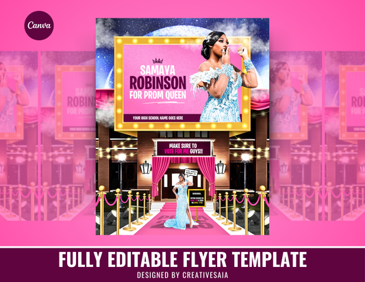 Prom Queen Flyer | Customizable DIY Prom Flyer