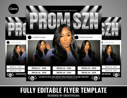 Prom SZN Specials Flyer | Customizable DIY Business Flyer