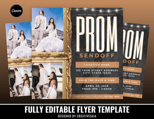 Prom Send Off Flyer | Customizable DIY Invitation Flyer