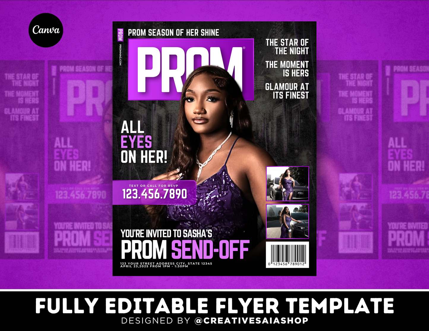 Prom Send Off Flyer | Customizable DIY Invitation Flyer | XXL Inspired