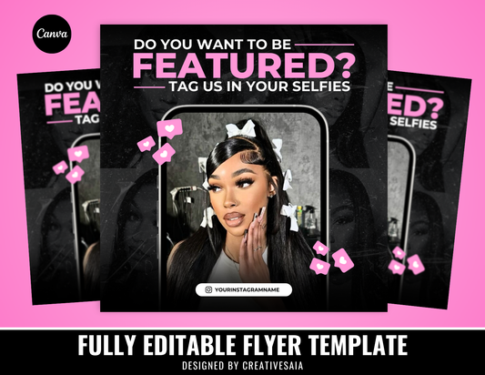 We Love Selfies Flyer | Customizable DIY Business Flyer