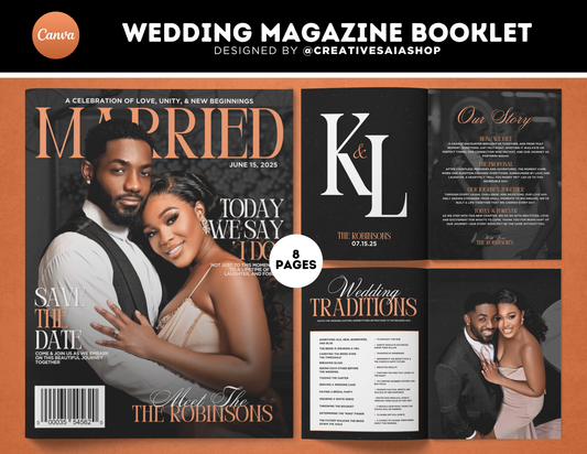 Wedding Magazine + Activity Booklet | Customizable DIY Booklet | Wedding Ceremony