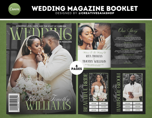 Wedding Magazine Booklet | Customizable DIY Booklet | Wedding Ceremony